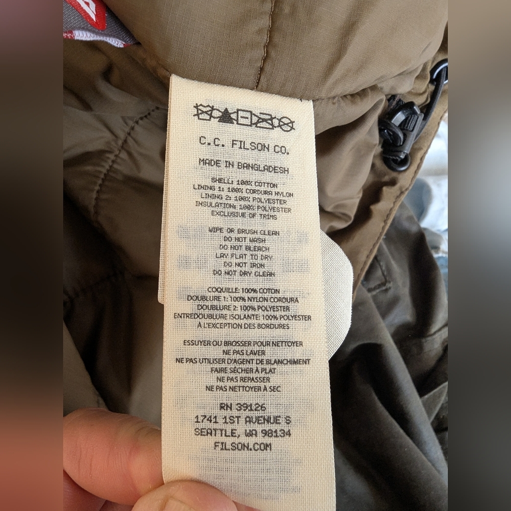 Filson Ranger Insulated Jacket - Picture 5 of 5